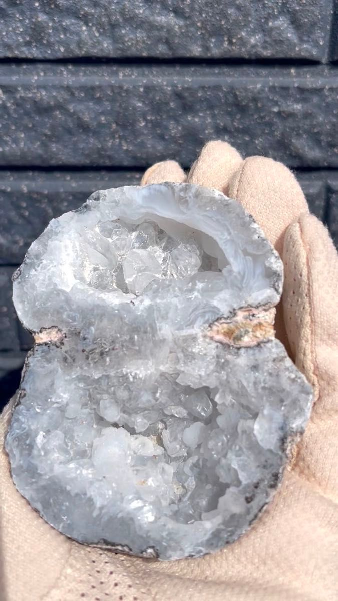 瑪瑙ジオード 水晶
