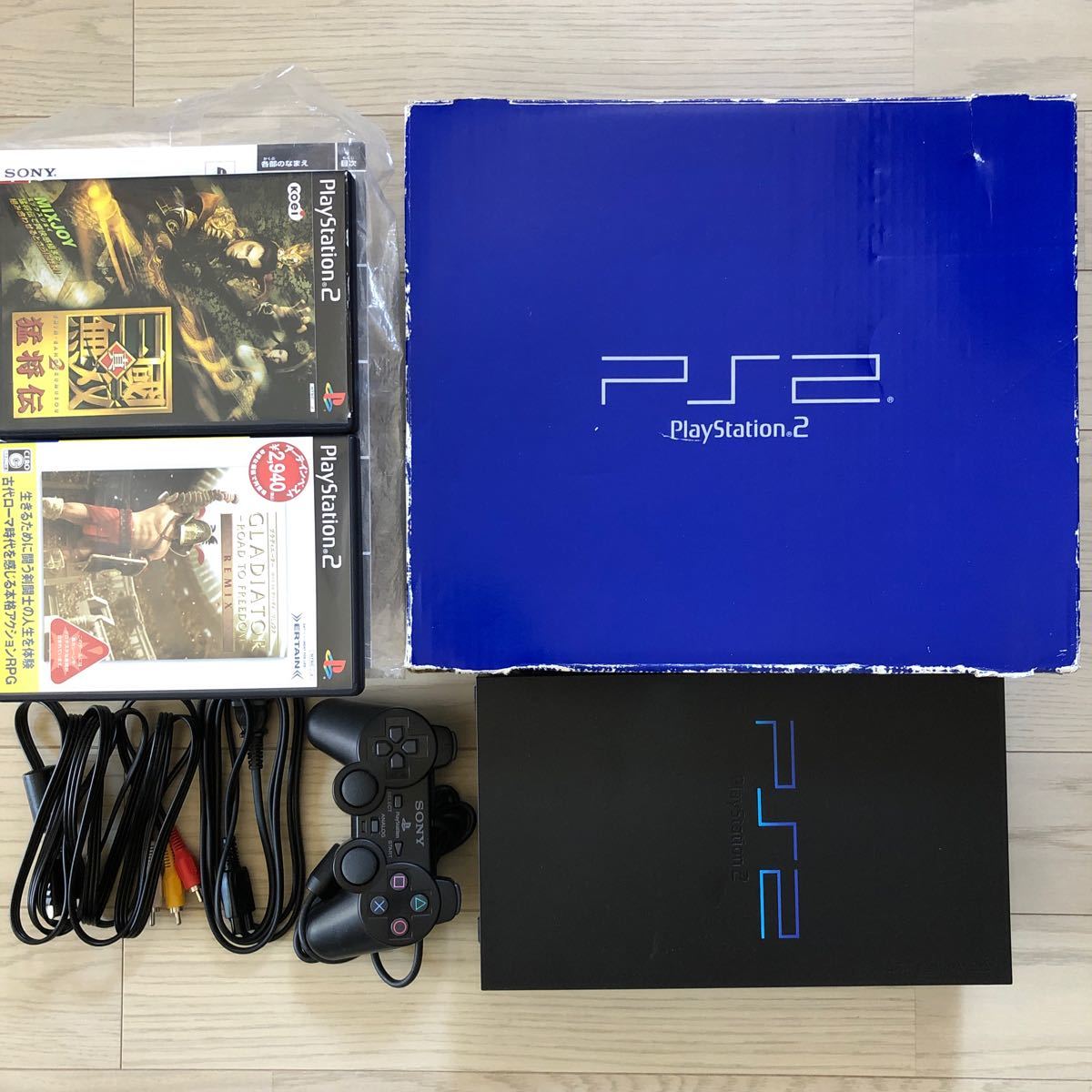 PS2（SCPH-30000）本体.付属品、三国無双2.GRADIATOR