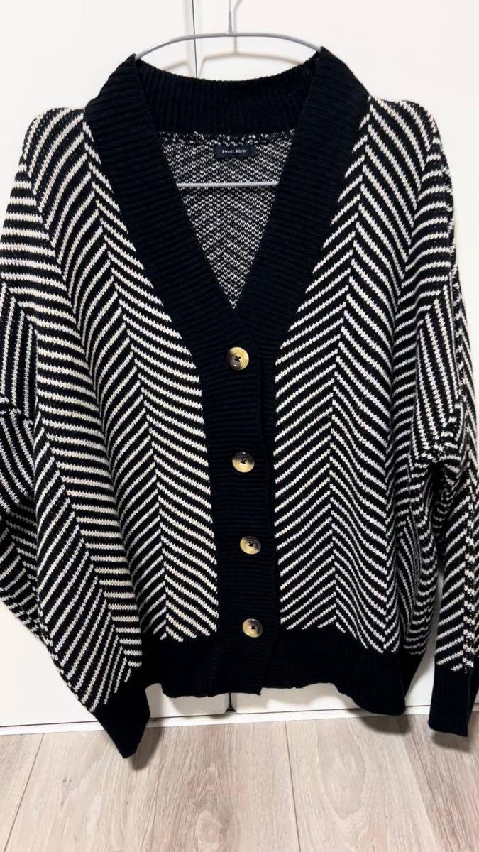 【しまむら購入品】おかだゆりさんコラボ・ヘリンボーンニットカーディガン
