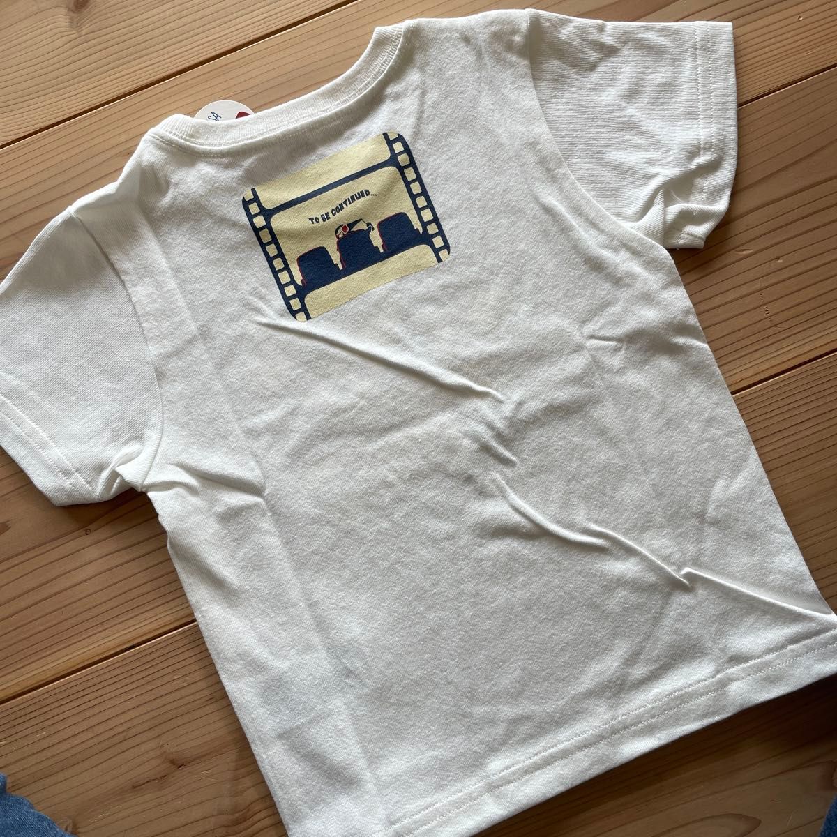 新品　CHUMS ポップコーン キッズTシャツ ホワイト　90-100㎝ 半袖Tシャツ プリント