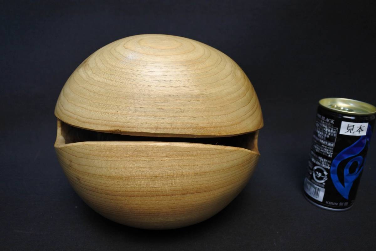 新品未使用 高級木魚 上楠木魚 王鱗工 国産 6寸 楠 仏具(200526ウ2