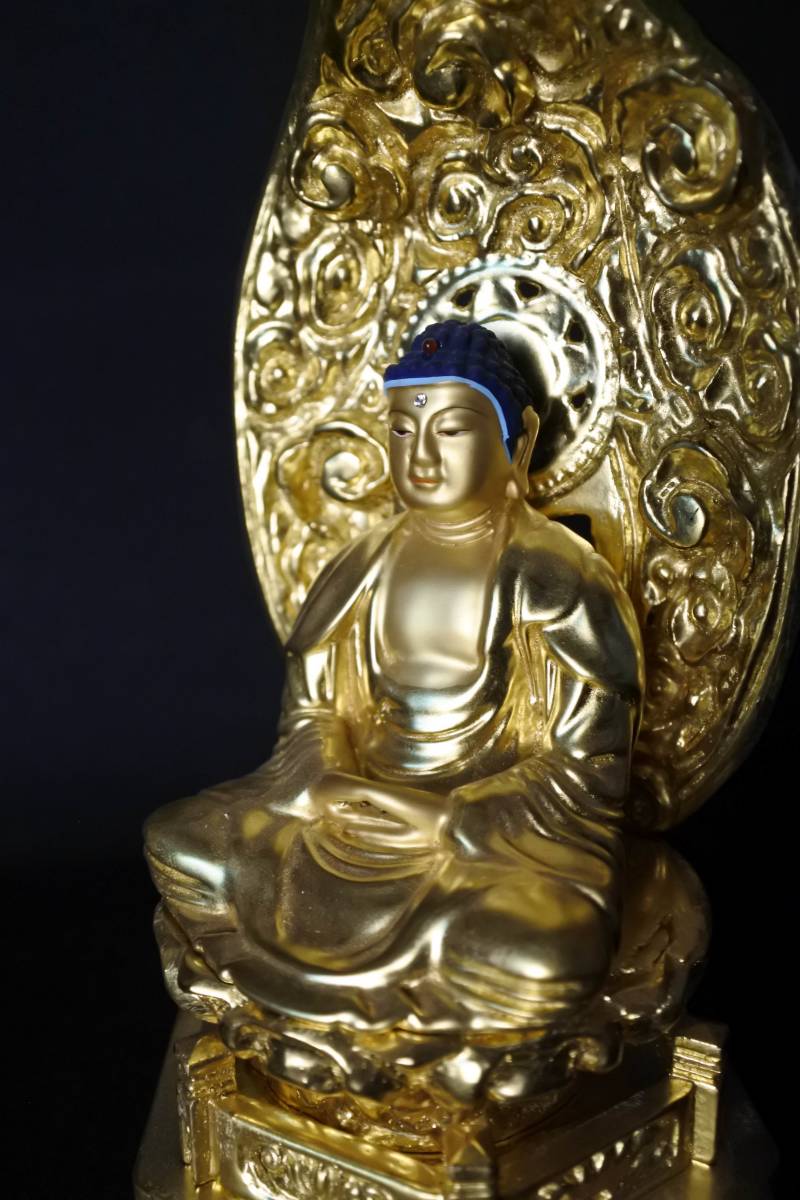 未使用保管品 総金箔 粉 座釈迦 木製 二号 仏具(200509A1-1)50 | www