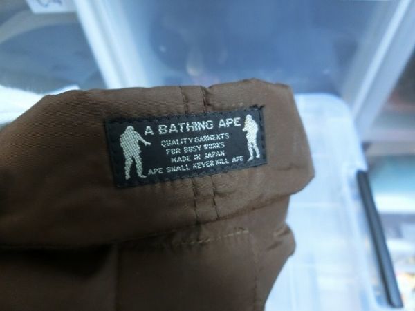 A BATHING APE ナイロンベスト L ブラウン アベイシングエイプ BAPE BWS NOWHERE ベイプ_画像4