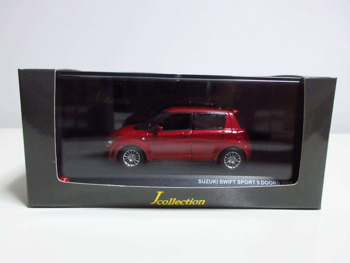 1/43 京商 Jcollection　スズキ スイフトスポーツ SUZUKI SWIFT SPORT 5DOORS 2006　レッド 504台限定品　ミニカー_画像1