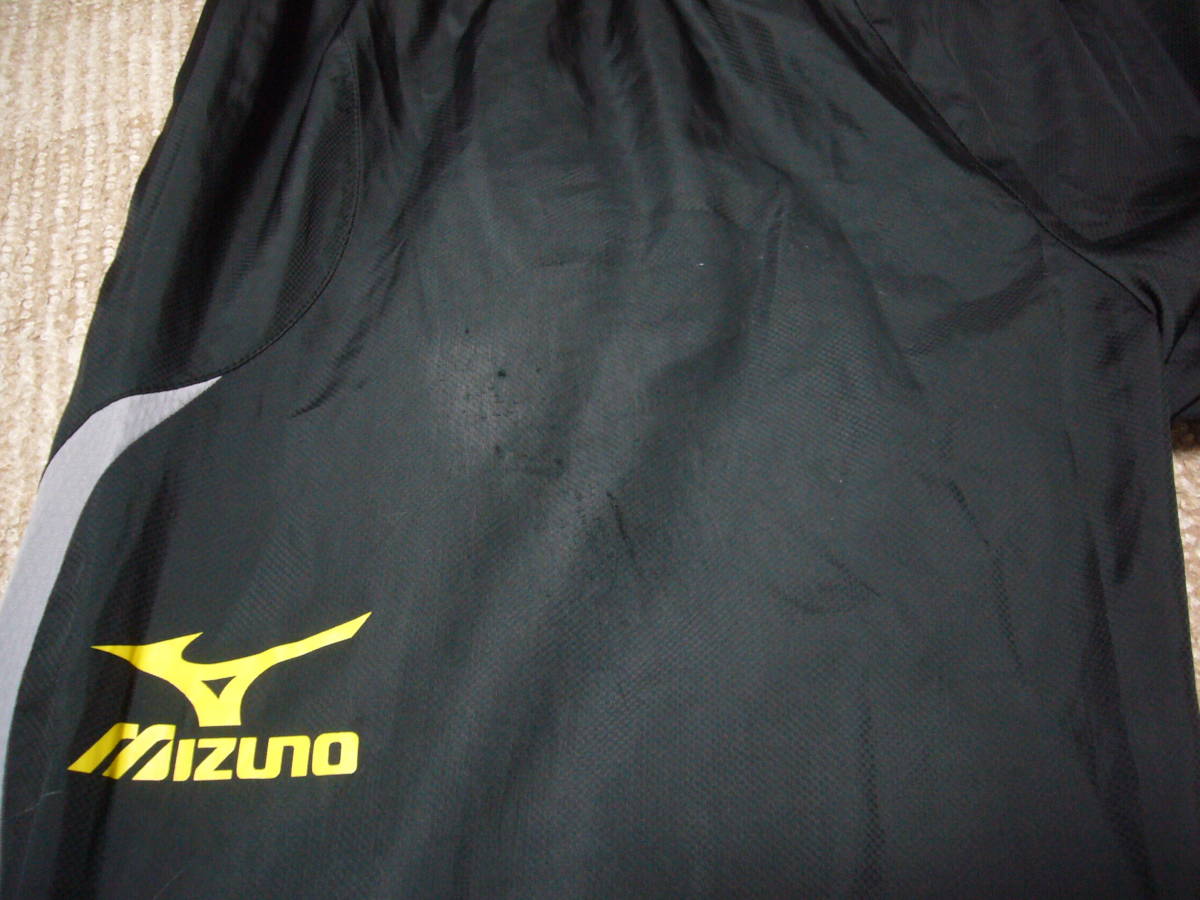  Mizuno nylon top and bottom yellow color × black L size 