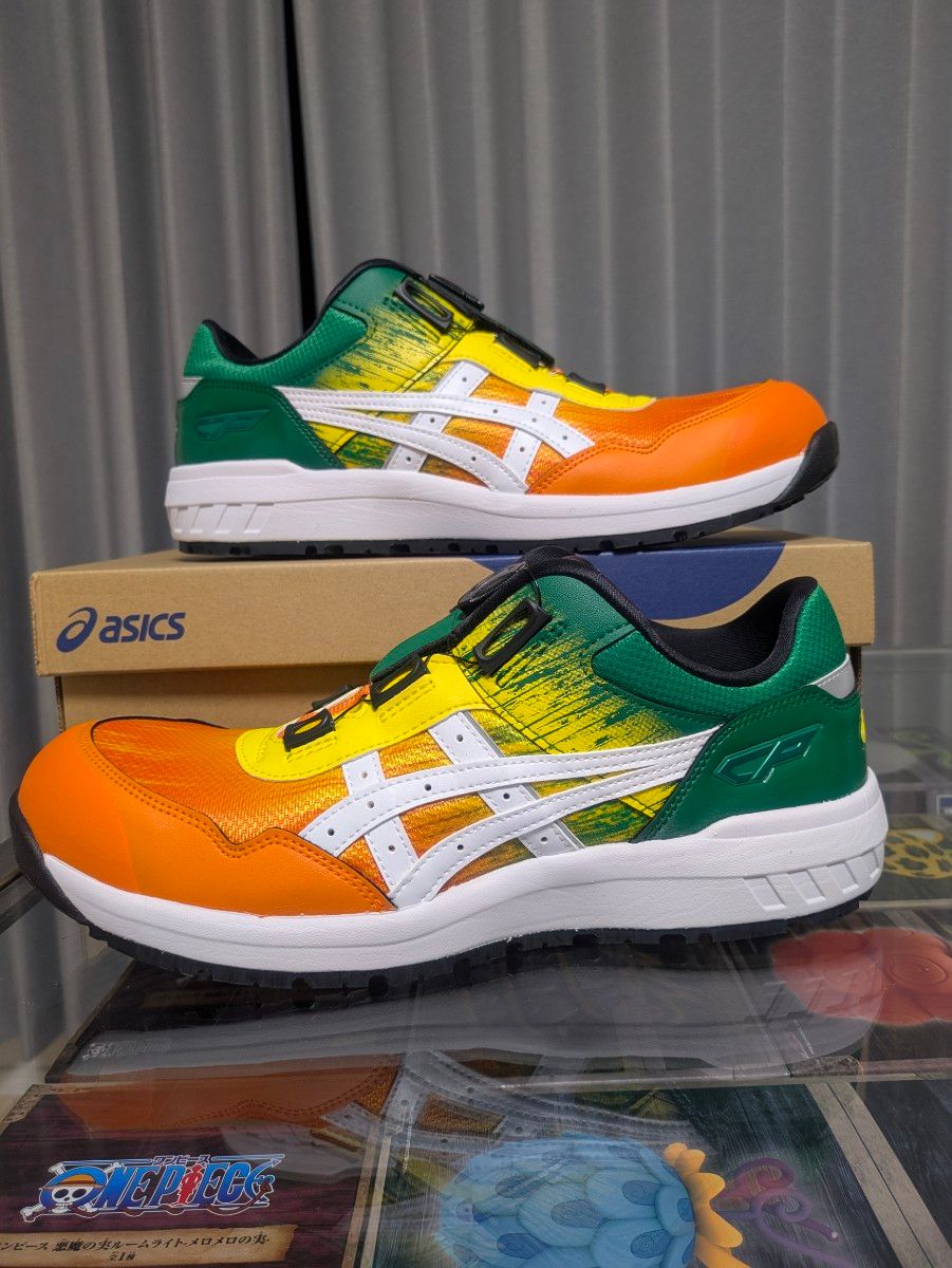 アシックス 安全靴CP209BOA 限定色ハバネロ×ホワイト 27.0未使用 アシックス 安全靴CP209BOA 限定色ハバネロ×ホワイト 27