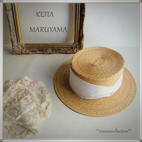 【在庫有】 * 百貨店購入 日本製 * 大きな幅のリボン * 麦わら帽子 カンカン帽 * KEITA MARUYAMA 麦わら帽子 【在庫有】 * 百貨店購入 日本製 * 大きな幅のリボン * 麦わら帽子 カンカン帽 * KEITA MARUYAMA 麦わら帽子