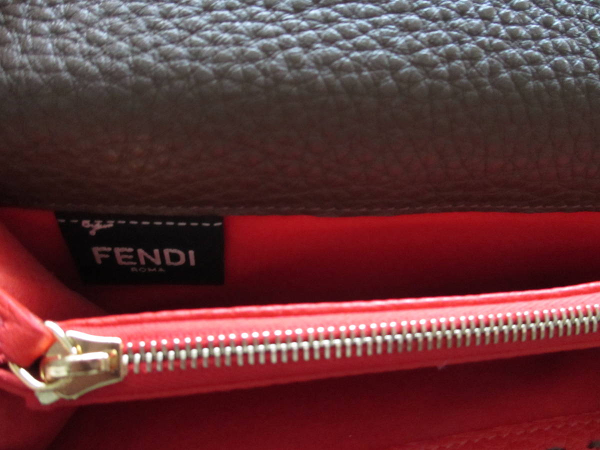 最終値下げ フェンディ FENDI peekaboo セレリアコンチネンタルウォレット バイカラー新品未使用_画像6