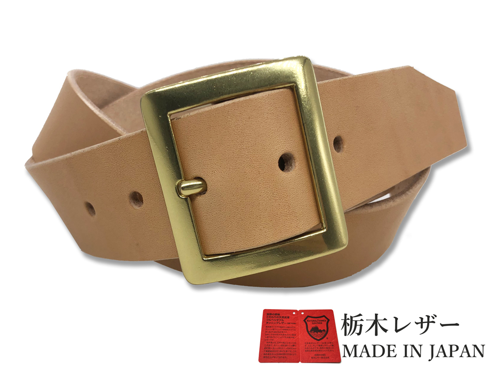  new goods Tochigi leather belt fixation size original leather cow leather men's lady's natural domestic production m ground leather casual 40mm W008NTG 90