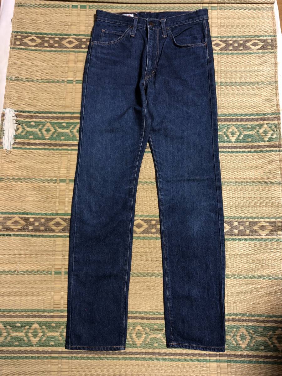 BIG-JOHN Big John Lot3161 W31 Denim джинсы тонкий местного производства Vintage редкий редкость снят с производства популярный бумага patch красный tabZIP UP American Casual б/у одежда 