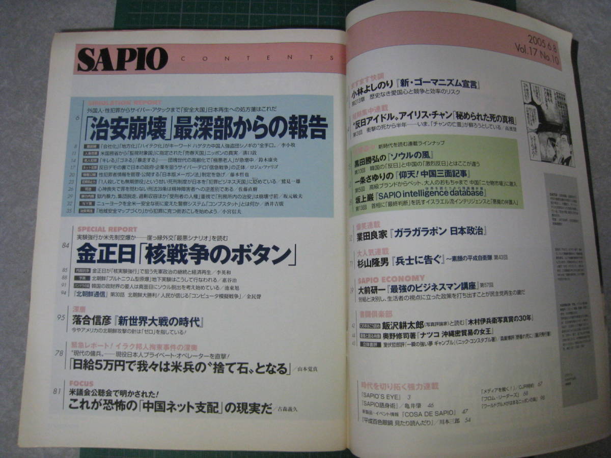 SAPIO 2005年6月8日号 「治安崩壊」最深部からの報告 小学館の画像5