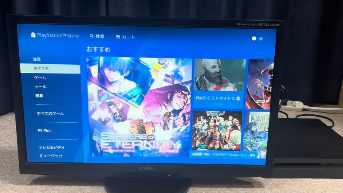 【中古品】【美品】モニター PC液晶ディスプレイRDT232WLM(BK)三菱電機Diamondcrysta