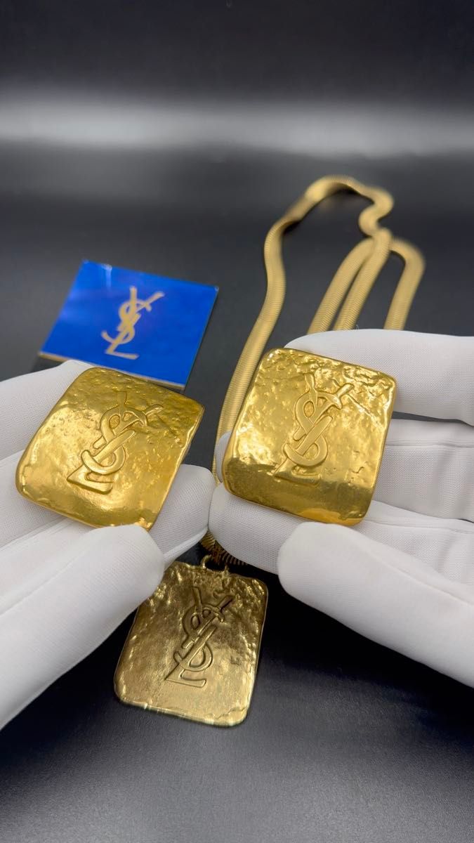 イブサンローラン ネックレス イヤリング ヴィンテージ レア YSL アクセサリー