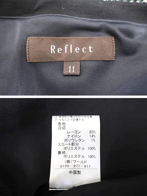 [ б/у ]Reflect Reflect One-piece женский короткий рукав оттенок черного do King платье L размер 