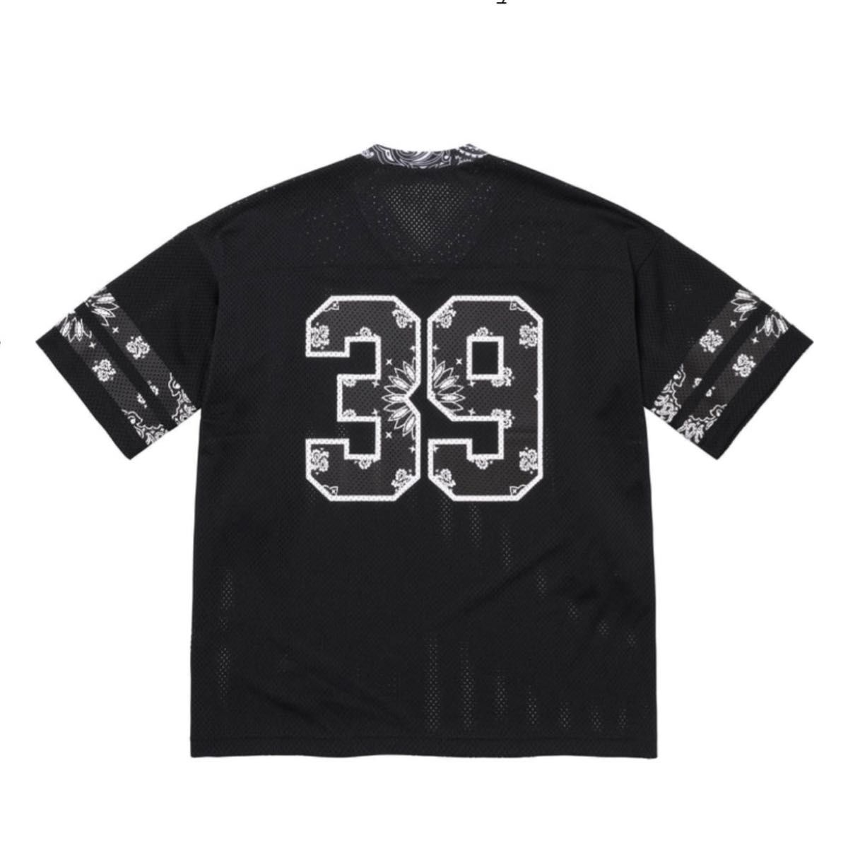 シュプリーム★バンダナサッカーシャツ★Football Jersey 新品M/Supreme Bandana Football Jersey Blackシュプリーム