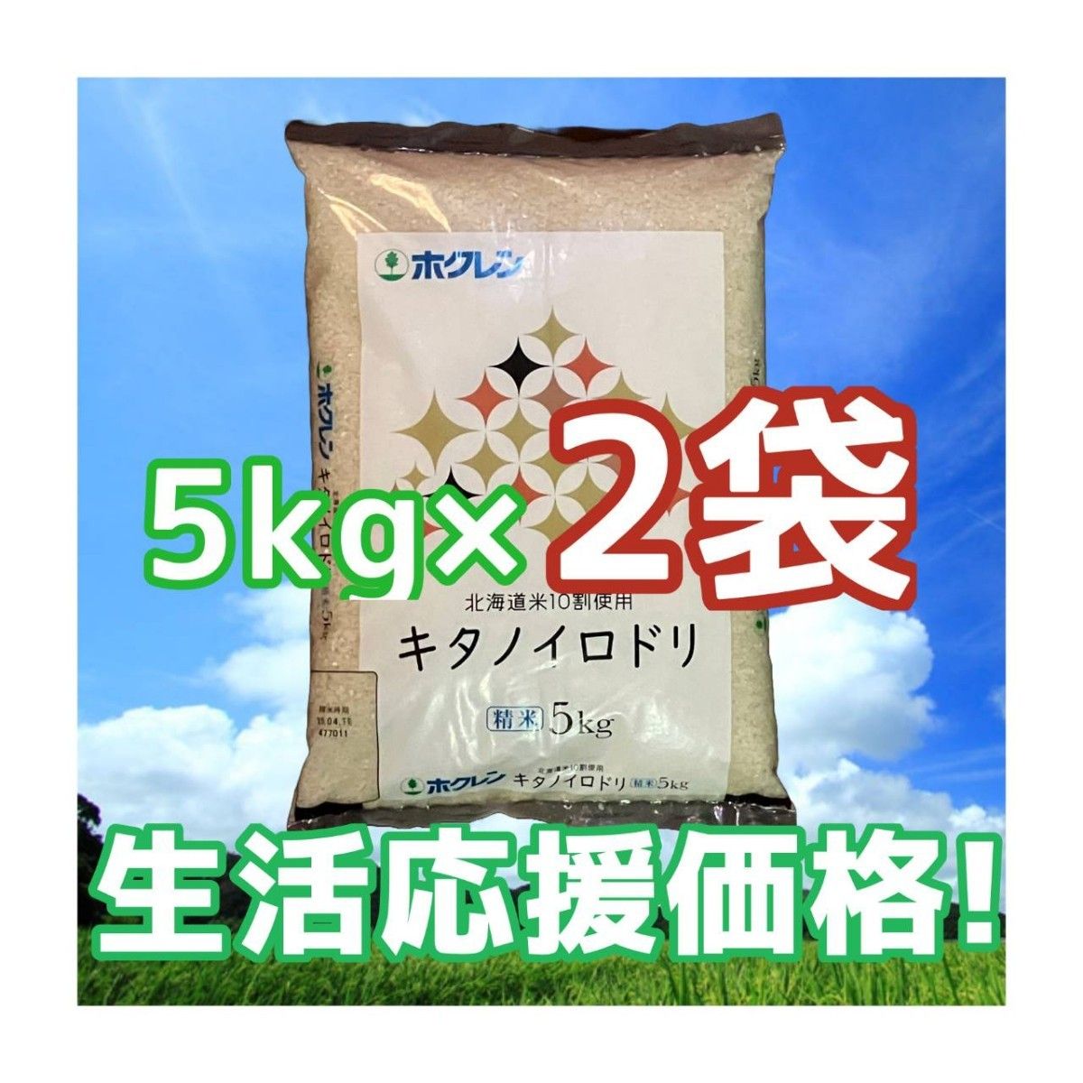 北海道産 ブレンド米 5kg×2袋 白米 ホクレン - メルカリ