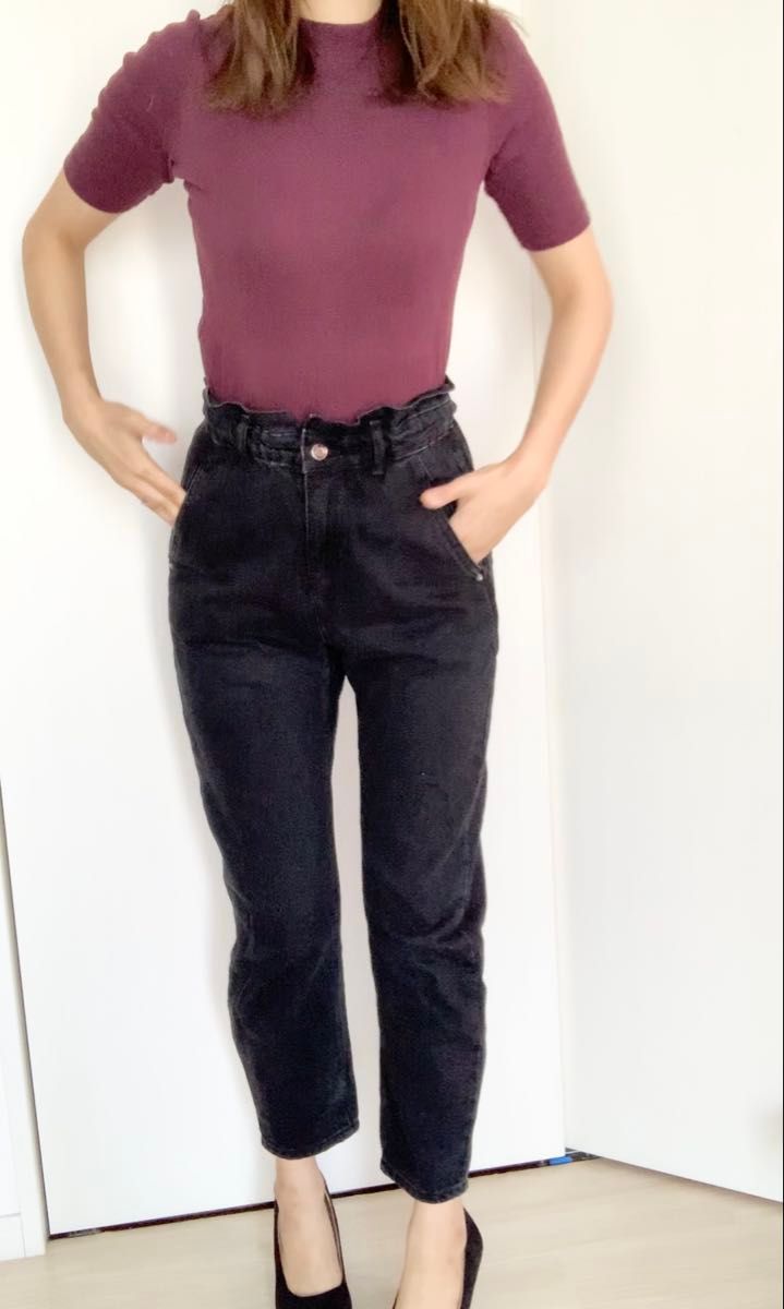 ZARA ブラックデニム スキニー