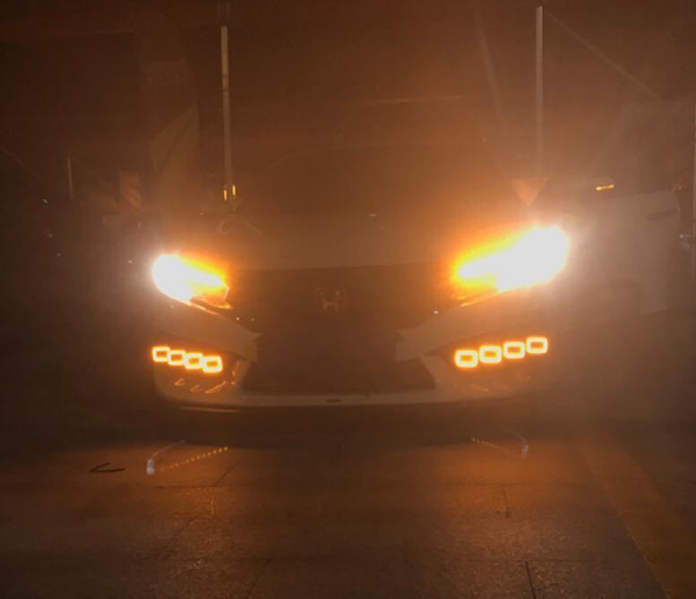 ホンダ　シビック　FC1 DRL ウインカー連動デイライト　プロジェクター　シーケンシャル　LED プロジェクター ガーニッシュ