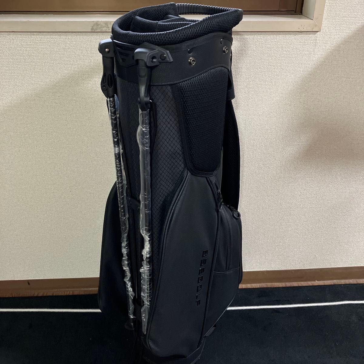 新品未使用 BSE GOLFスタンド式キャディバッグ BSE GOLF スタンドキャディバッグ 本革調ブラック|Yahoo!フリマ