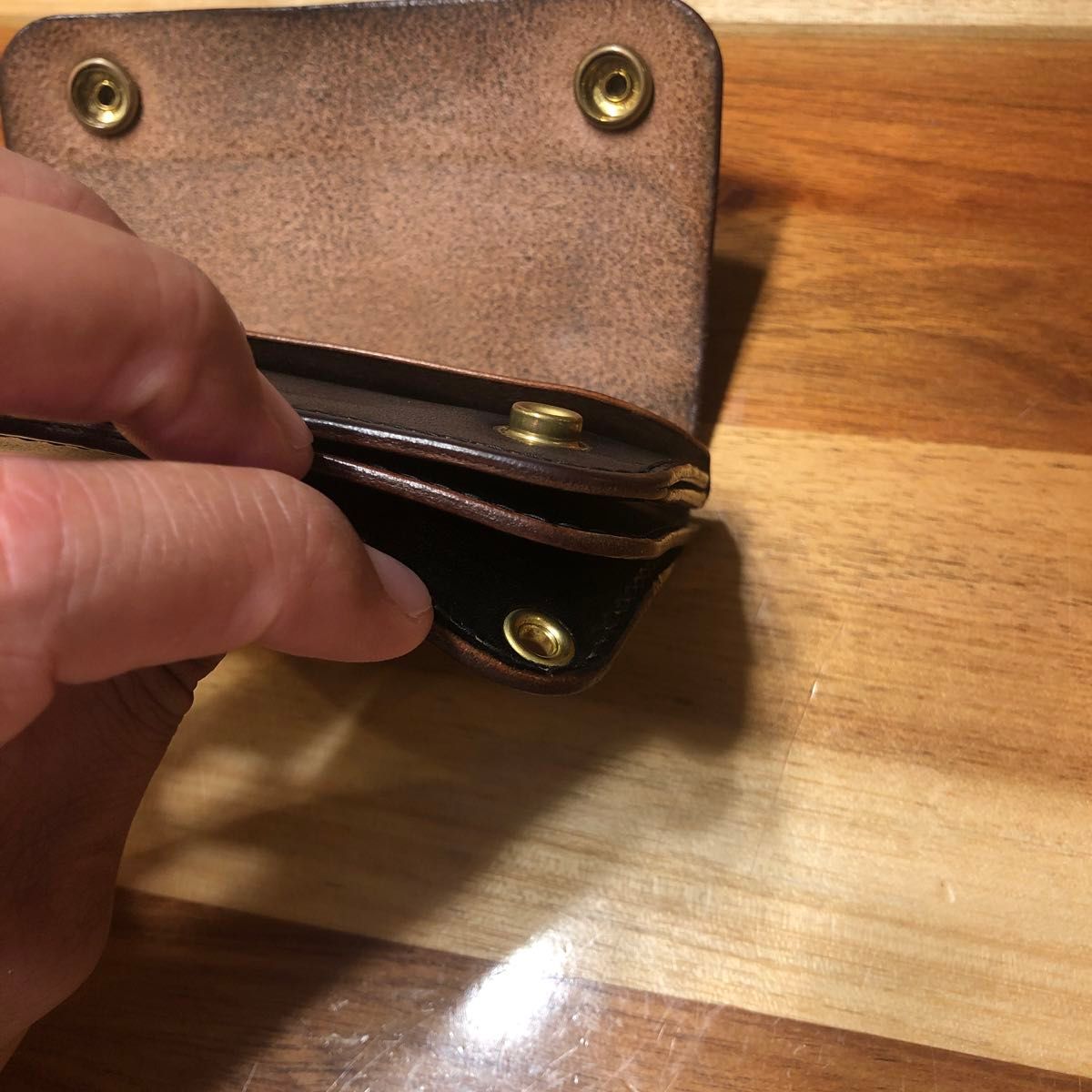 トラッカーウォレット 栃木レザー サドルレザー ミドルサイズ 茶 トラッカーウォレット 栃木レザー サドルレザー ミドルサイズ 茶