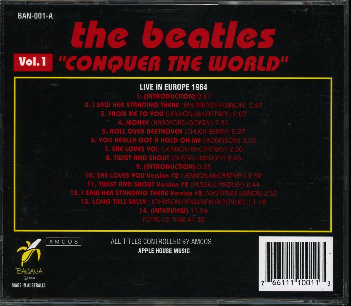 豪盤　The Beatles Conquer The World Vol.1 Live In Europe 1964_画像2