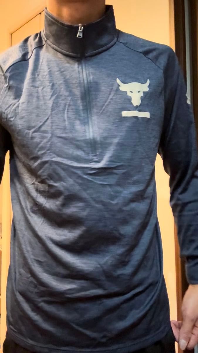 アンダーアーマー Under Armour ハーフジップ長袖シャツ Lサイズ ネイビー