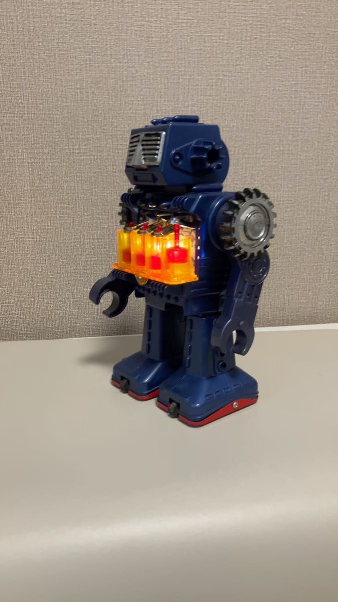 堀川玩具 ゴーゴー ピストンロボット 電動歩行 プラ&ブリキ ホリカワ エンジンロボット 昭和レトロ 当時物