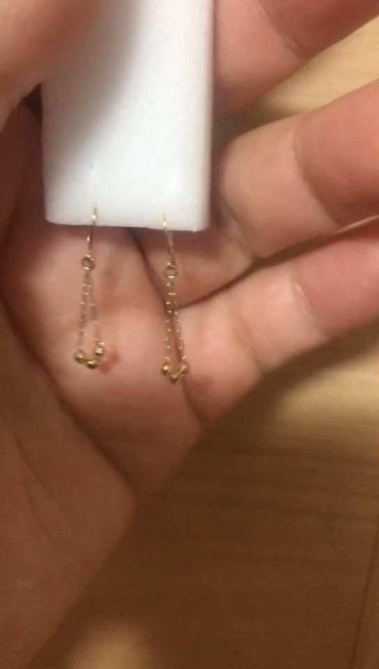 K10YG揺れるミラボールピアス