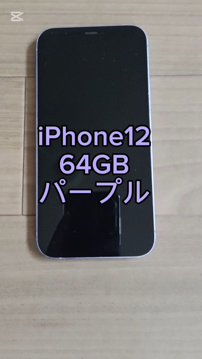 Apple iPhone12 64GB 本体 パープル Wi-Fi、Bluetooth使用不可