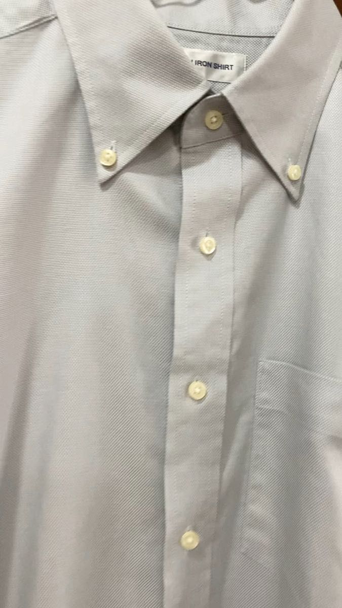 UNIQLOドライノンアイロンシャツ ボタンダウン メンズ M グレー