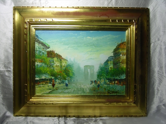 絵画、作者不明、美術、芸術、海外の風景?、アンティーク、インテリア