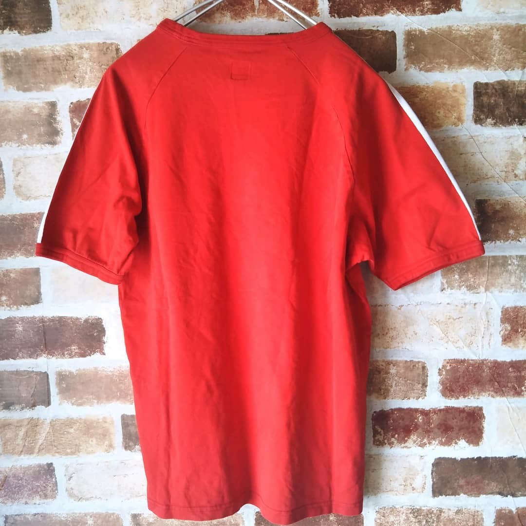 USED/80s復刻スリーストライプライン 黒タグ Tシャツ CLIMALITE