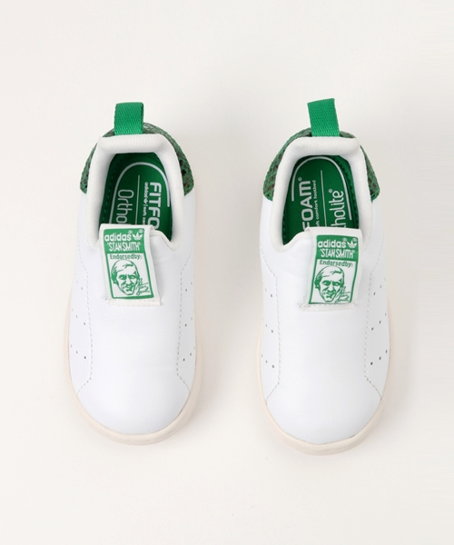 送料無料 14cm■adidas STAN SMITH 360 I S32128 アディダス スタンスミス スリッポン 白 緑 へび ベビー キッズ スニーカー リンク_画像1