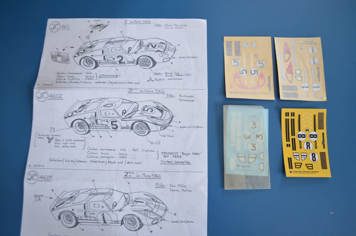 ★希少 1/43 FORD GT40 Mk.2 LM66 1-2-3位　３キット +貴重デカール４枚_画像4