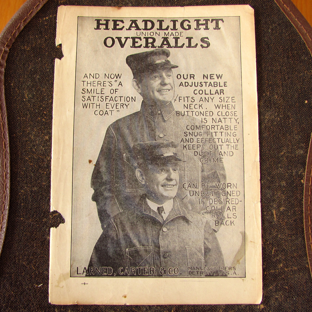 【雑誌広告】1912年 Headlight Overalls カバーオール デニム ワーク レア 古着 オーバーオール ビンテージ_画像2