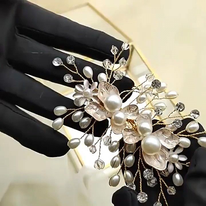 髪飾り ヘアピン 髪飾り かんざし 簪 パール ヘアクリップ フラワー 結婚式 ヘアアクセサリー ゴールド ブライダル 和装