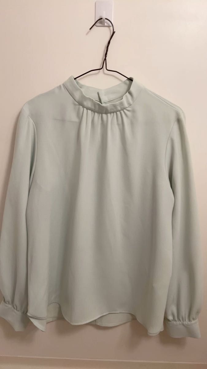 長袖ブラウス シフォンブラウス シースルーブラウス リボンブラウス ハイネックブラウス シフォンブラウス 清楚 上品 婚活 未使用