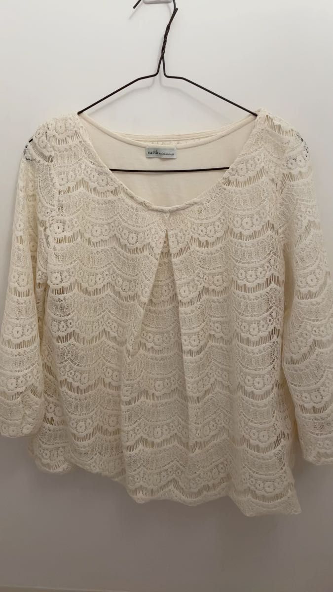 トップス白 トップス長袖 上品 清楚 婚活 カットソー白 カットソー長袖 長袖ブラウス シフォンブラウス 細見え 未使用