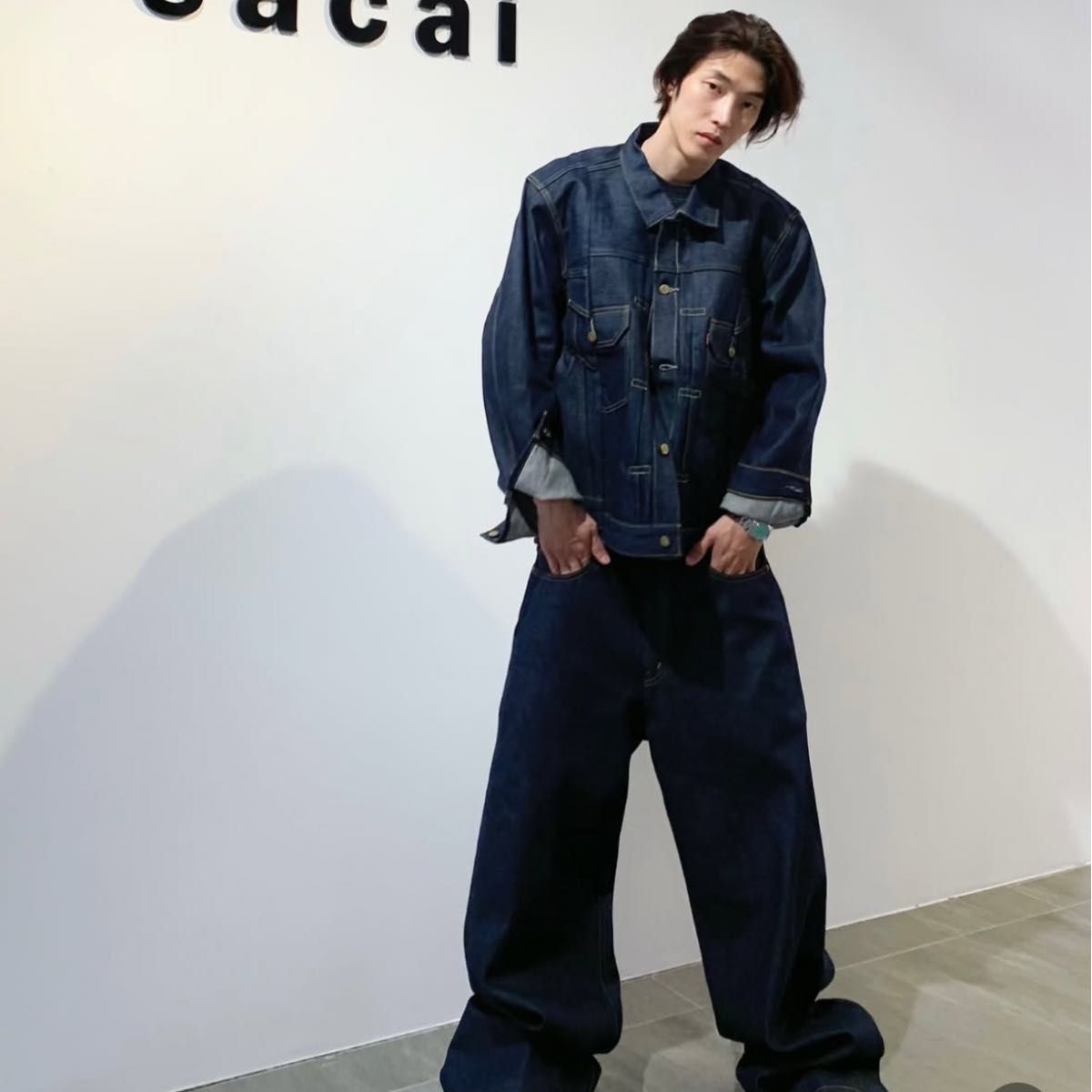 【関税&送料込】Sacai x Levi's コットンデニムジャケット Levi's sacai デニムジャケット Denim Jacket 1|Yahoo!フリマ