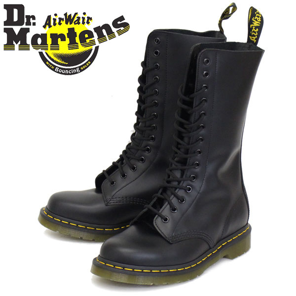 正規 Dr.Martens (ドクターマーチン) 1914Z DMS 14ホールブーツ BLACK SMOOTH UK9-約28.0cm