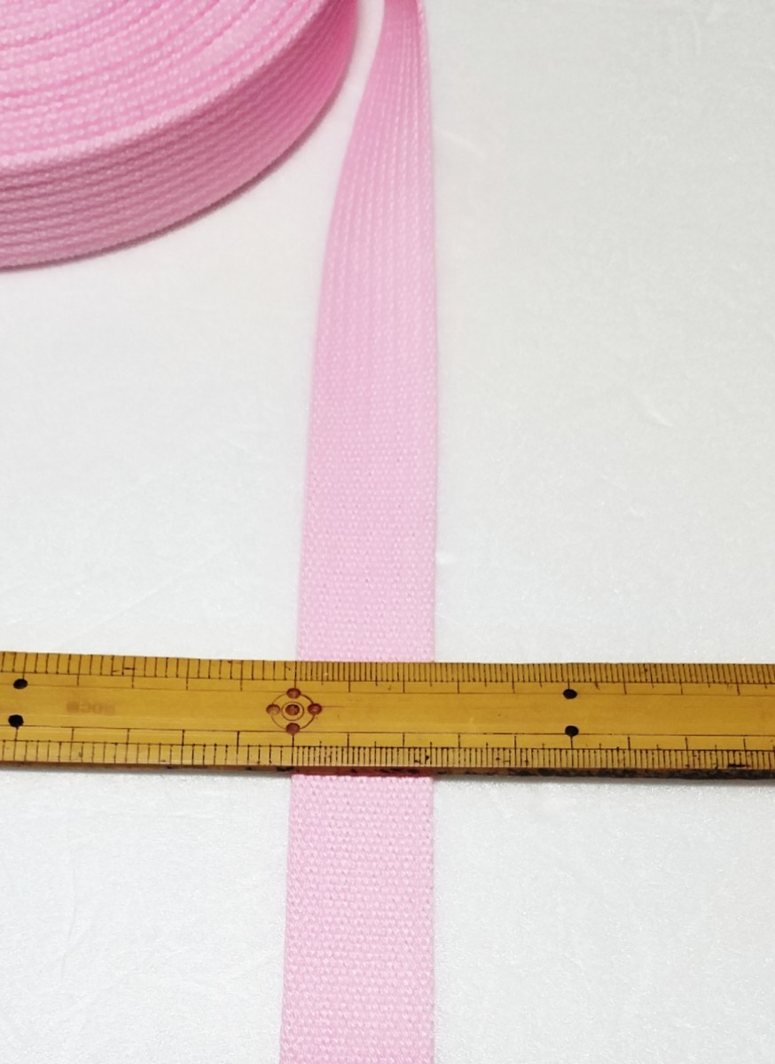 アクリルテープ　巾25㎜　ピンク   20m　カバンテープ