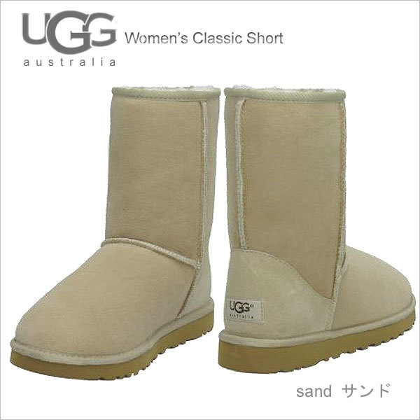 UGG　アグ　レディース　クラッシック　ショート　シープスキン　ムートン　ブーツ サンド 9