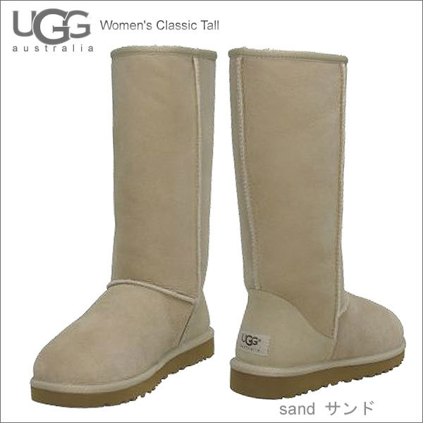 UGG　アグ　レディース　クラッシック　トール　シープスキン　ムートン　ブーツ サンド 9_画像1