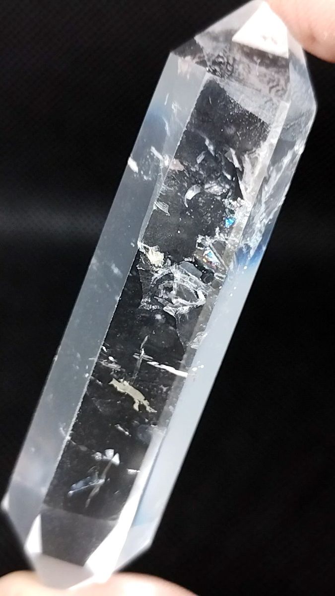 美品 天然石 ヒマラヤ水晶 ファントム水晶 タワー ダブルポイント 六角柱 浄化効果抜群 虹アリ 精神の安定・強力な邪気払い