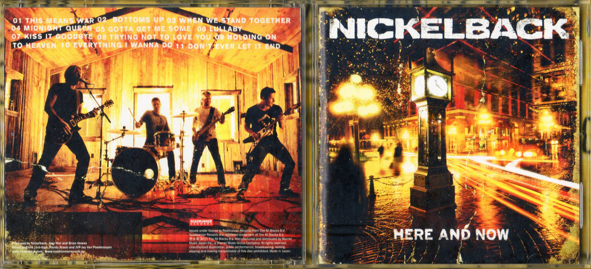 ♪カナダ産HardRock≪国内盤帯付CD≫NICKELBACK(ニッケルバック)/Here And Now♪♪_トレー裏ジャケット/表ジャケット