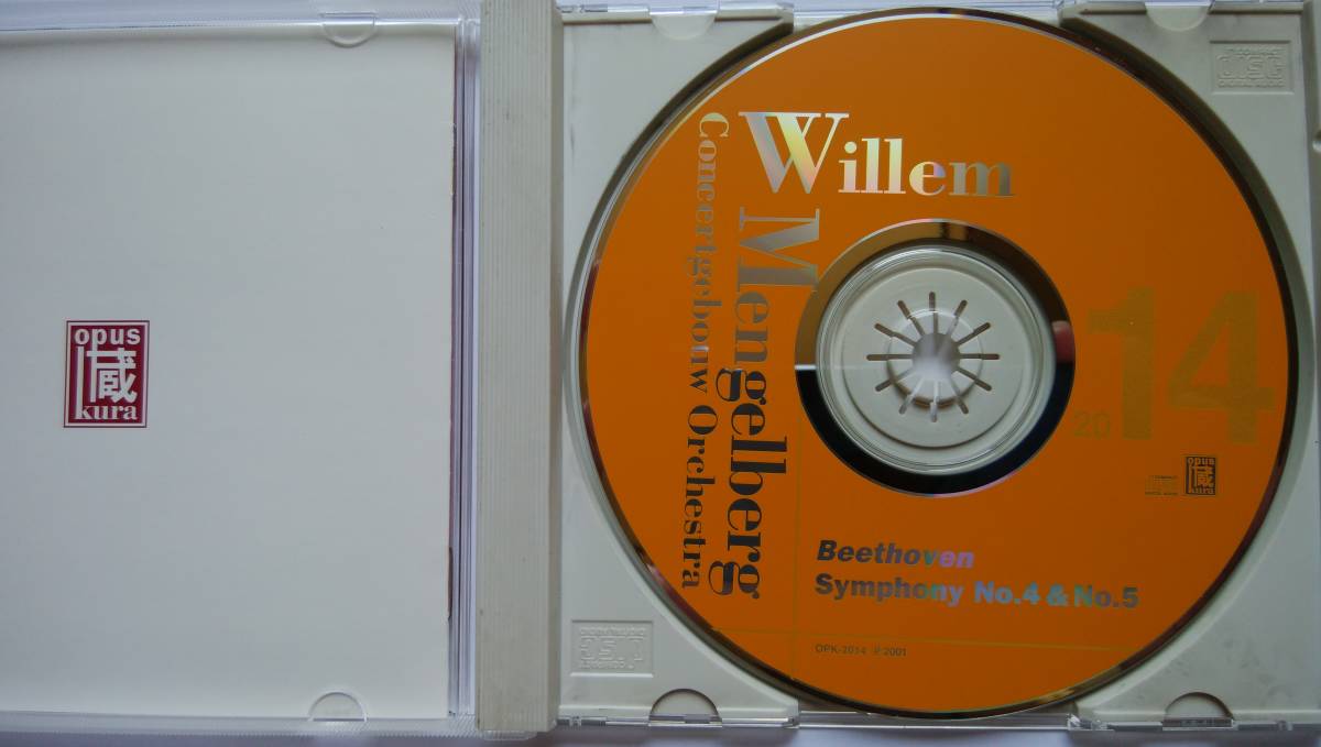 CD ウィレム・メンゲルベルク ベートーヴェン 交響曲 第4番 第5番 WILLEM MENGELBERG BEETHOVEN SYMPHONIES No.4 & No.5 コンセルトヘボウ_画像3