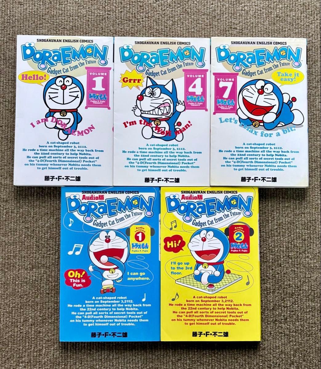 DORAEMON ドラえもん英語版 日本語訳付×5冊 イングリッシュ