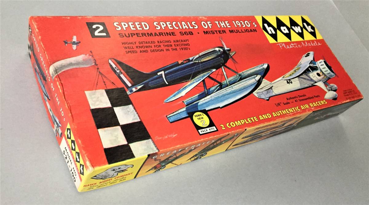  Hawk 1/48 air Racer 2 machine set super marine S6B& Mr. Mali gun . box HAWK