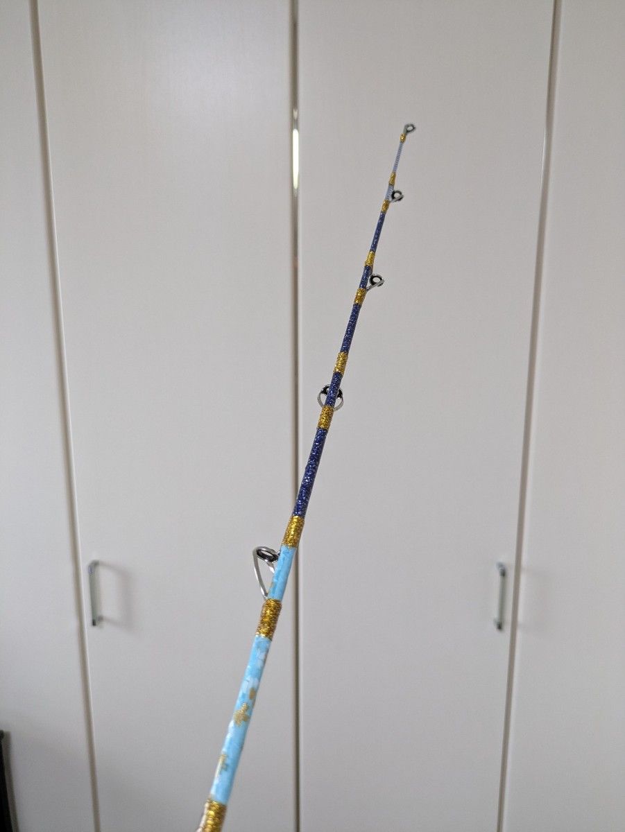 伊勢海老竿 和紙 スパイラルガイド 穴釣り テトラ釣り 布袋竹
