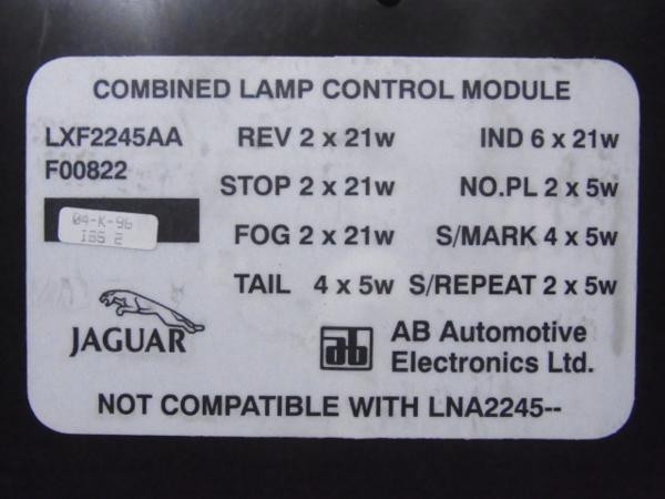  Jaguar XJ6 JLDA original computer LAMP CONTROL MODULE LXF2245AA used prompt decision 